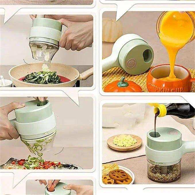 4 in 1 Portable Electric Vegetable Cutter Set - Decore Collections