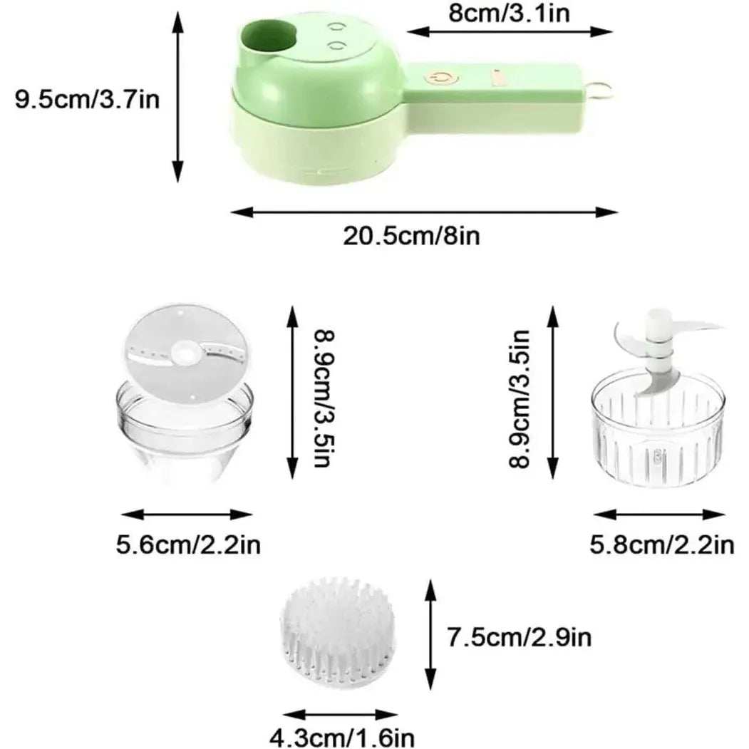 4 in 1 Portable Electric Vegetable Cutter Set - Decore Collections